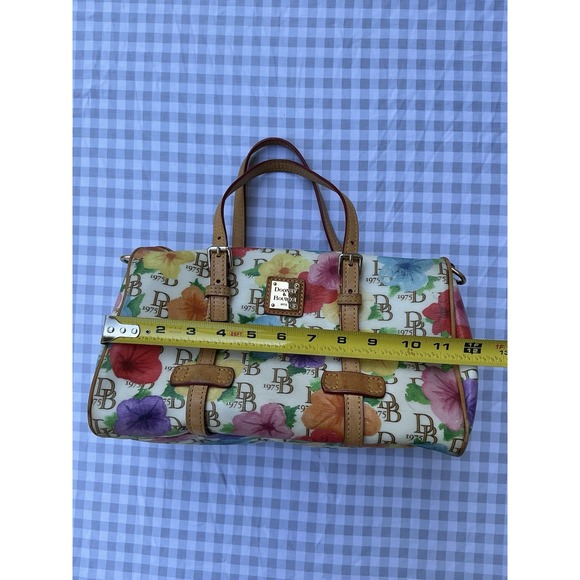 Dooney & Bourke Hibiscus Floral Barrel Bag Purse Shoulder Bag Read - Picture 12 of 12